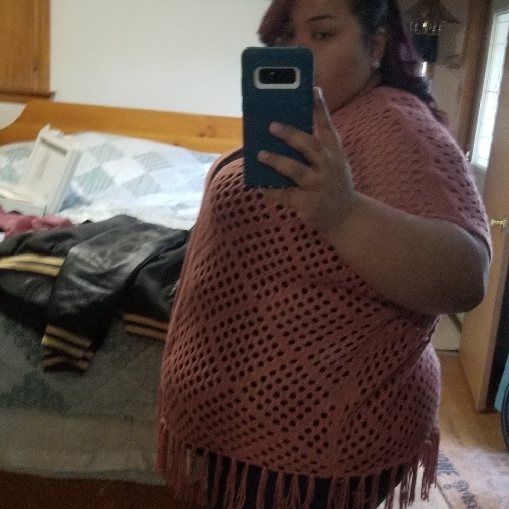 Lane Bryant pink crochet sweater - Picture 3 of 3